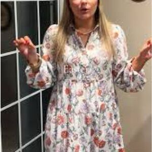 Chic Long Sleeve Floral Dress